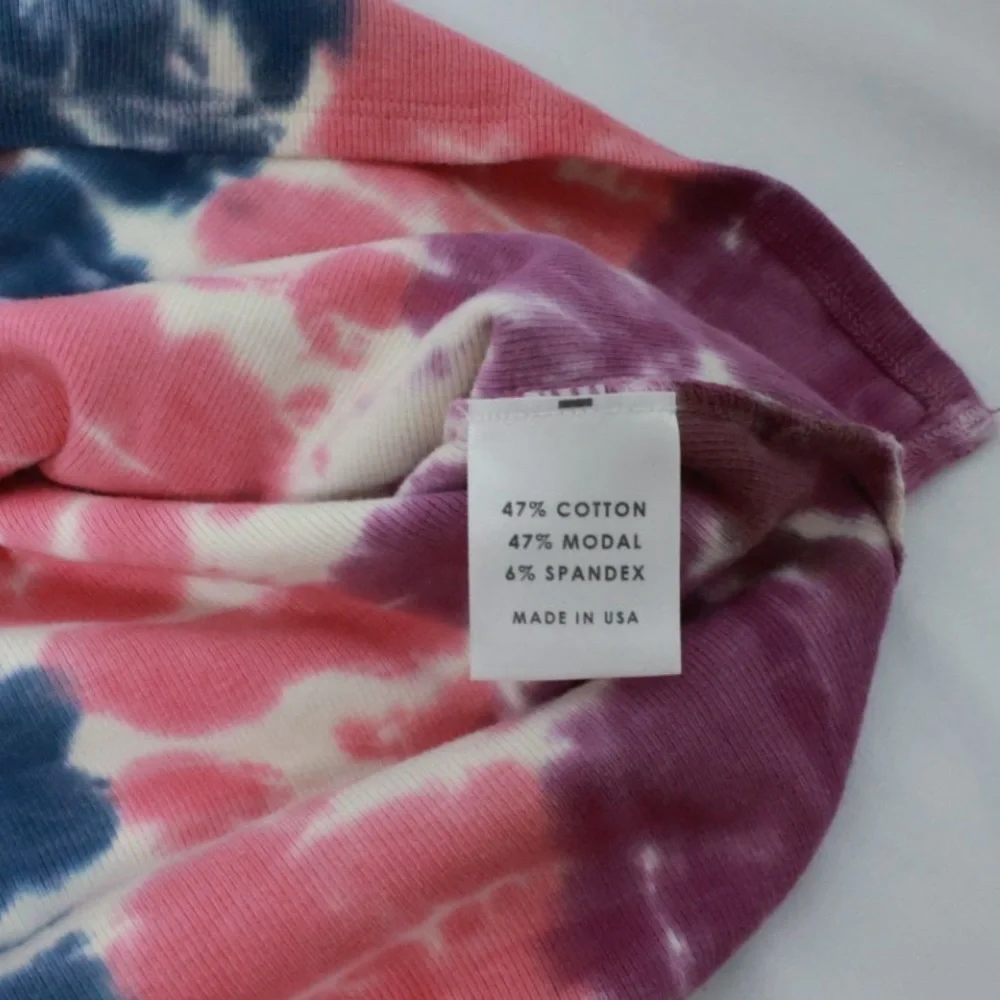 Lovers and Friends Angela Mini Skirt in Hot Tie Dye, size Large
